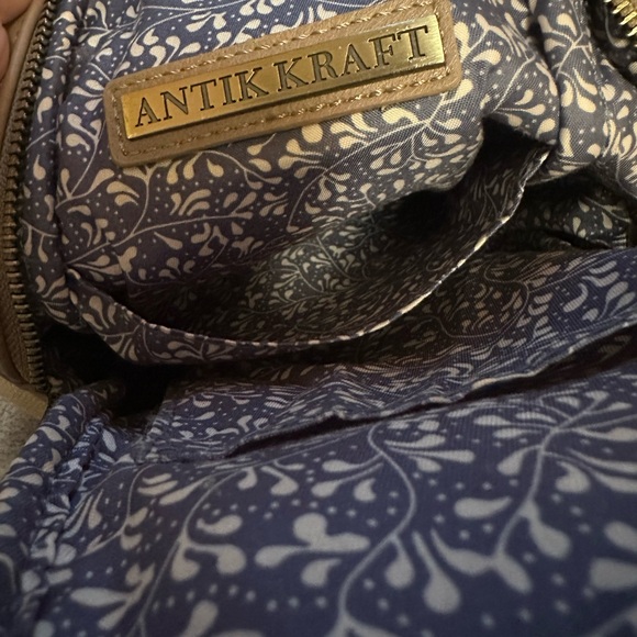 Antik Kraft Vegan Leather Sling Beige Khaki - Picture 2 of 5